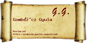 Gombócz Gyula névjegykártya